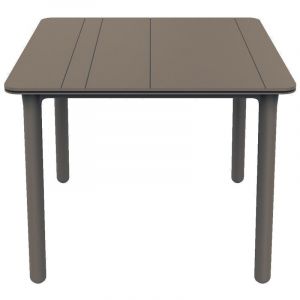Noa Table Carrée Intérieure, Extérieure 90x90 Pied Chocolat - Tableau Chocolat - Garbar