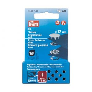 Prym Boutons pression Jersey ¿ Ø 12 mm ¿ 11 couleurs éclatantes pour tissus fins et extensibles vendu au mètre