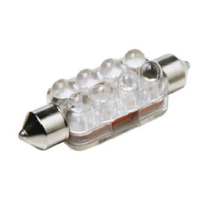 2 Ampoules 8 LEDS RACE SPORT Navette 44 mm Blanc