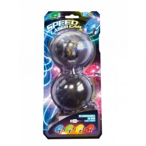 Venteo - Jouet enfant - SPEED LASER CAR - Noir - Enfant - Boule lumineuse - Voiture - Circuit - Cable USB