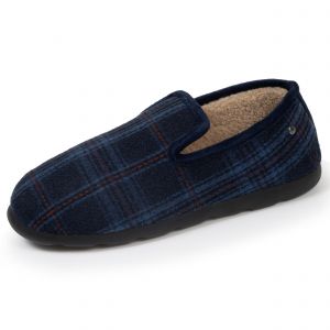 Isotoner Chaussons charentaises Homme Tartan bleus