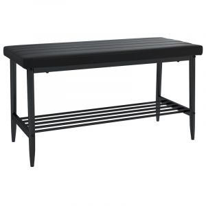 Banquette d'angle pour salle &agrave; manger Grand, Noir, 85x35cm, Vicco