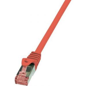 Image de Logilink CQ2034S - Câble réseau RJ45 CAT 6 S / FTP 1 m Rouge