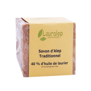 Image de Lauralep Savon d'Alep traditionnel (40% d'huile de laurier) 200 g