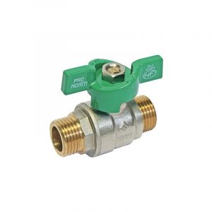 Somatherm Vanne à sphère NF PN25 Passage Intégral ACS Papillon Vert M/M 3/4'(20x27)