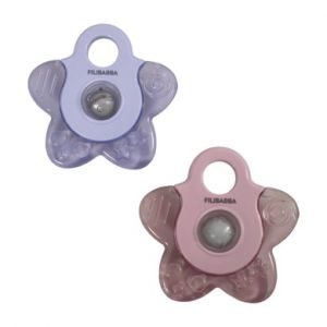 Filibabba Lot de 2 anneaux de dentition Cooling Star - Rose mix