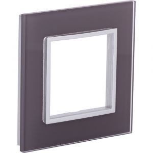 Zenitech Plaque de finition simple en verre Kalya - Taupe