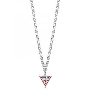 Image de Guess : Collier et pendentif L A ERS UBN29058 - acier rhodié large chaine et triangle Femme