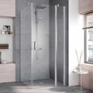 Kermi Pega Porte battante, avec élément fixe, pour paroi latérale, PE1NR12320VPK, PE1NR