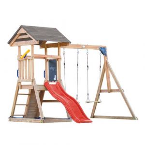 Axi Tour Mia 2 balan&ccedil;oires mur escalade toboggan rouge