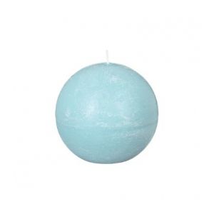 Image de Bougie Boule ""Rustic"" 10cm Turquoise