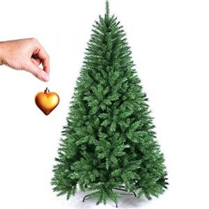 Sapin de Noël 180 cm Pin Coeur d'Or Vert Epais 605 Branches Base Croisée