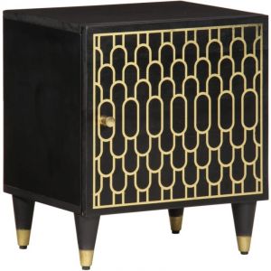 VidaXL Table de chevet 40x33x46 cm Bois de manguier solide, armoire, meubles de chambre, support téléphonique, armoire d'appoint, table de nuit