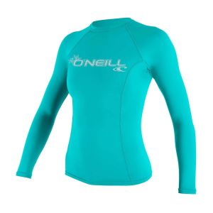 O'Neill Wetsuits Basic Skins - Manches Longues pour Femme XL Turquoise Clair