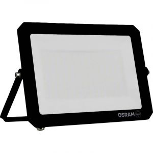 Osram Projecteur LED LUX moderne 10 W, 900 lm, 3 000 K, IP65, aluminium noir, spot ext&eacute;rieur, verre d&eacute;poli
