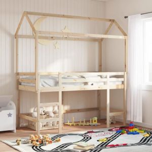 VidaXL Toit de lit pour enfants 217x95,5x159 cm bois de pin massif
