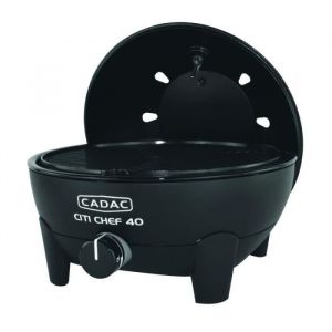Cadac Barbecue De Table a Gaz Portable Citi Chef 40 Revêtement Céramique Camping - Noir