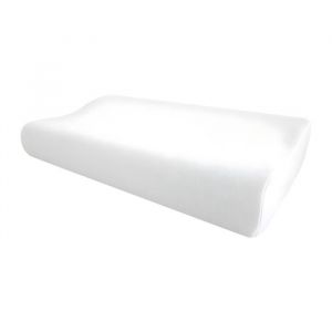 Oreiller ergonomique m&eacute;moire de forme 50 x 30 cm de DREAMEA - Blanc- SLEEPY