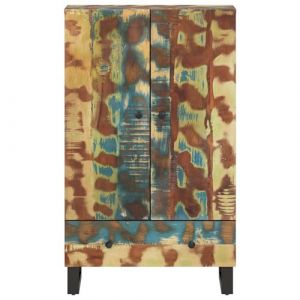 VidaXL Buffet haut et tiroir 60x33x100 cm bois massif récupération/fer