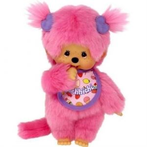 Bandai Peluche Monchhichi Frozen Fruit 20 cm Fourrure Bavoir gourmand Cadeau enfant