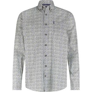 State of Art Chemise Leafs Gris Bleu taille M