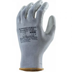 Image de Coverguard Gants Manutention EUROLITE 13P105 polyester gris end PU gris Taille 7