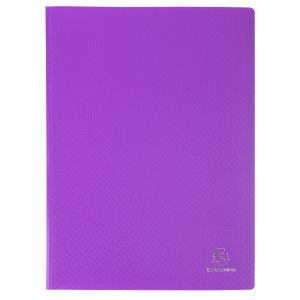 Exacompta 88326E - Protège-documents A4 60 vues OPAK, polypro coloris violet