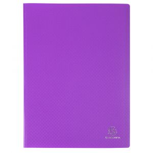 Exacompta 88326E - Protège-documents A4 60 vues OPAK, polypro coloris violet