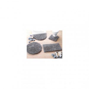 Tapis de bain coton longues m&egrave;ches 1500g/m2 - Grisvoir