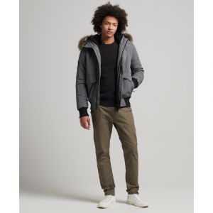 Superdry Pour homme. Veste bombardier grise Everest