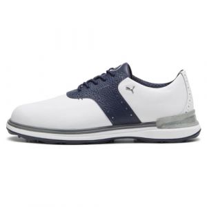 Image de Puma Homme Avant Golf Shoe, White-Deep Navy-Speed Blue, 40.5 EU