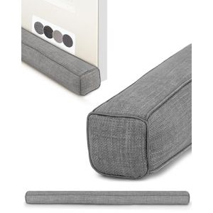 Beautissu Boudin de Porte Isolant dEntr&eacute;e 120 cm &ndash; Coupe Vent Tissu Gris pour Isolation Thermique &ndash; Levante