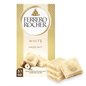 Image de Ferrero Rocher White Chocolate Bar with Hazelnut Filling White Hazelnut - 3.1 oz