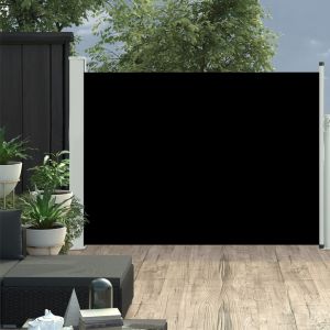 VidaXL Auvent latéral rétractable de patio 120x500 cm Noir