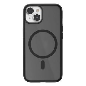 Woodcessories Coque bumper iPhone 14 Plus transparent noir MagSafe