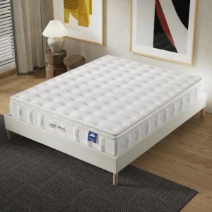 Matelas ressorts ensachés & Mousse Charbon Actif - Absorption d'Humidité Ép. 30 cm Celestia