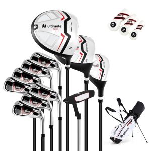 Coast Portable Ladies Golf Set 15-Piece - Right Handed - Red - Bag 87 cm, Rain Cover 126 cm