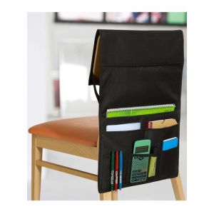Calicosy Rangement 6 poches pour chaise - Couleur Taille unique - Taille Noir