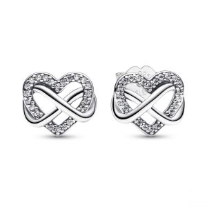 Image de Pandora Clous d?Oreilles C?ur de l?Infini Scintillant Moments