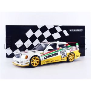 Image de Minichamps Voiture Miniature de Collection 1-18 - MERCEDES-BENZ 190E 2.5-16 EVO 2 - DTM 1992 - White / Yellow - 155923612 - Metal