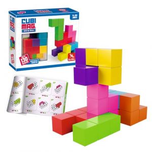 Ludilo-8436536808216 Cubimag (Ludilo) logique, Enfants, Puzzle 3D, Jeux magn&eacute;tiques de Voyage, Jouets &eacute;ducatifs, 8436536808216, Assorti