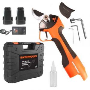 Sécateur électrique sans fil 14.4V – Coupe jusqu'à 30 mm – 2 batteries incluses – kerwood