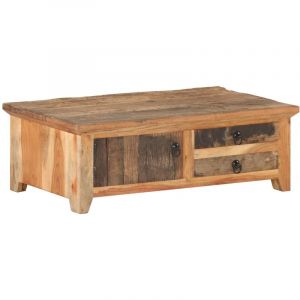 Image de VidaXL Table basse 90x50x31 cm Bois de récupération massif