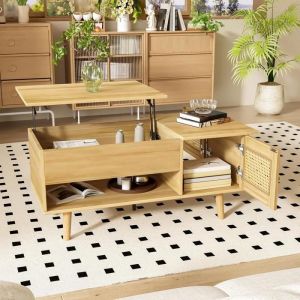 Meuble &agrave; chaussures - 98x24x95cm - avec 4 tiroirs rabattables - tag&egrave;re ouverte - design fin - Marron