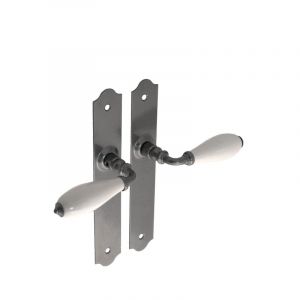 Alpertec 2 poignées de porte Ellis sans trou, fer entraxe 195 mm