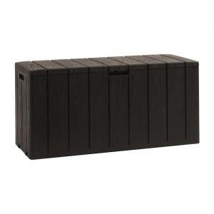 Coffre de jardin BRAVO - Résine - Marron - Capacité 270L - 117,5 x 45 x 56 cm