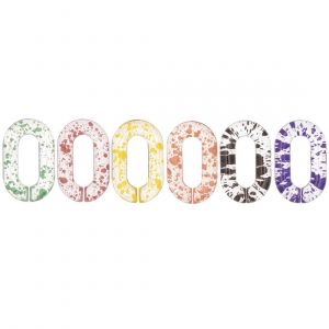 Rico Design Lot de 12 Maillons de Chaîne Eclaboussure Itoshii - 19 x 31 x 5 mm (...) - 600380 Mélange Arc-en-ciel