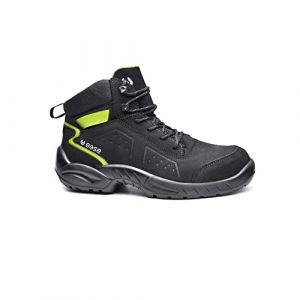 Base Protection Chester Top Botte de Sécurité pour Femmes et Hommes, Noir et Vert, Taille 41