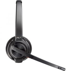 HP Poly Savi 8220 Office - Savi 8200 series - micro-casque - sur-oreille - DECT - sans fil - Suppresseur de bruit actif - noir - certifié Zoom