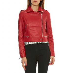 Oakwood Yoko - Veste en cuir - rouge
